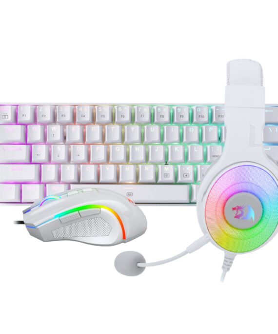 REDRAGON 3IN1 MS|HS|KB WIRED COMBO - WHITE