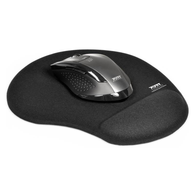 Port Ergonomic Gel Mouse Pad - Black 5 Port Ergonomic Gel Mouse Pad - Black