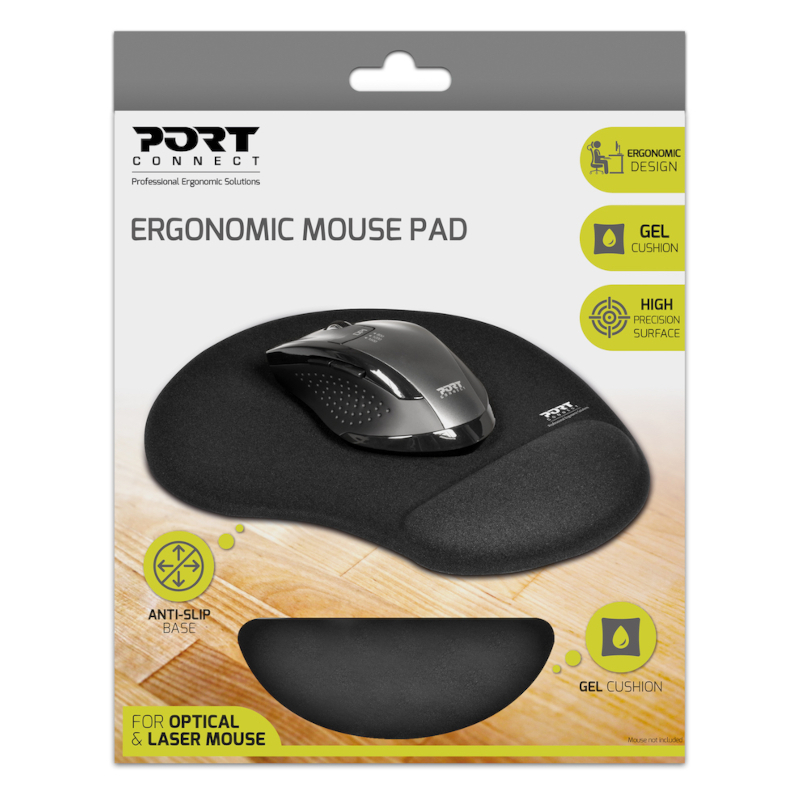 Port Ergonomic Gel Mouse Pad - Black 3 900717 Wr 05
