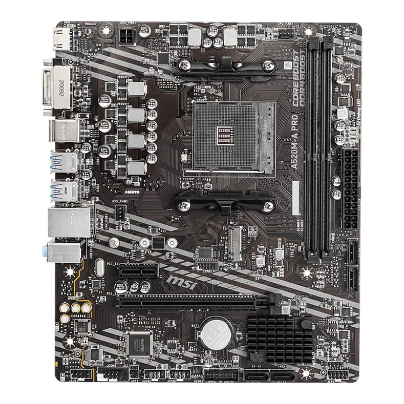 Msi A520M-A Pro Am4 Amd Matx Gaming Motherboard 2 A520M A Pro Wr 01