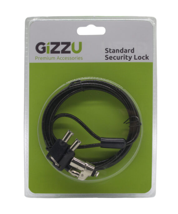 GIZZU 1.8m T-Bar Laptop Cable Lock Master Key Compatible