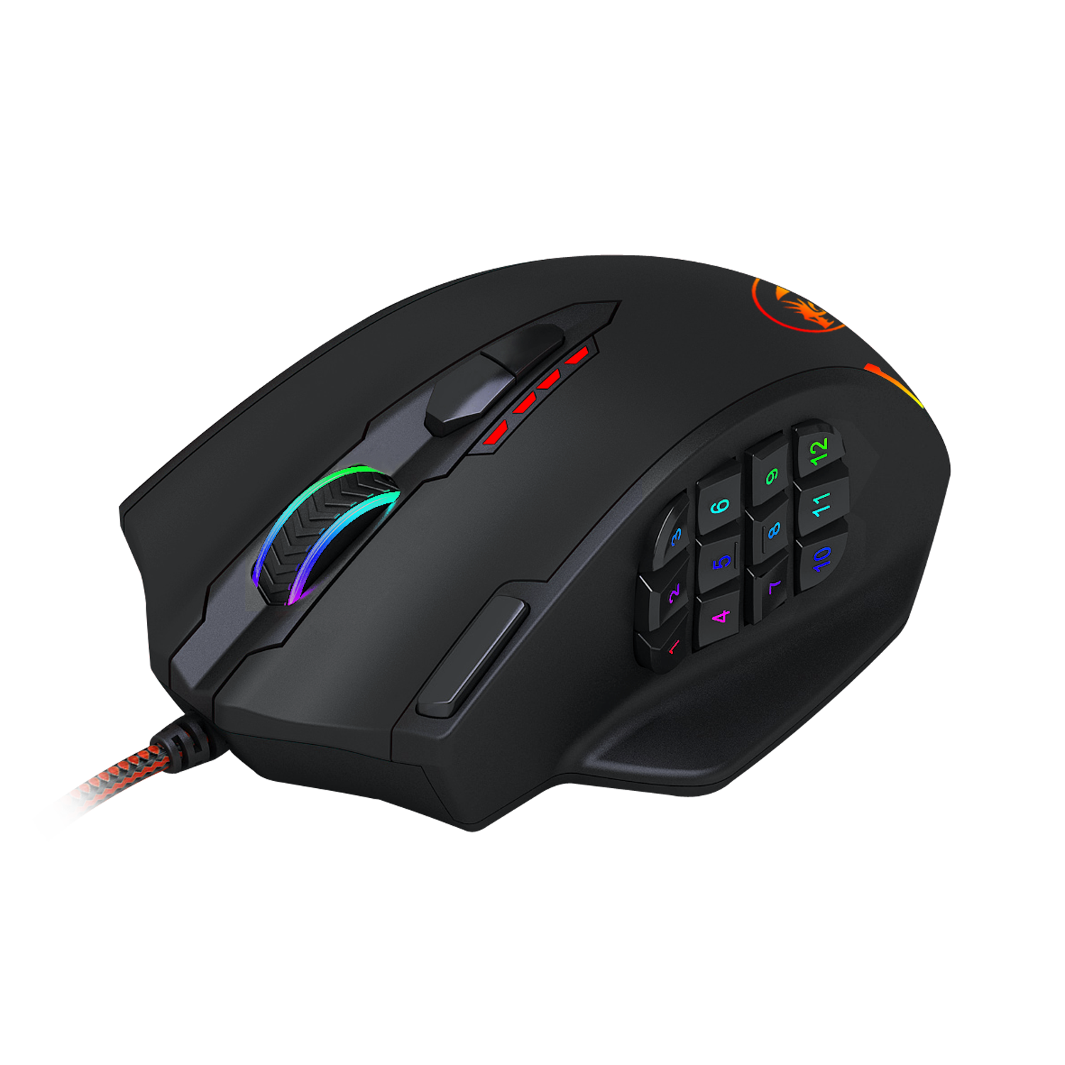 Redragon Impact 12400Dpi Mmo Gaming Mouse - Black 2 M908 2