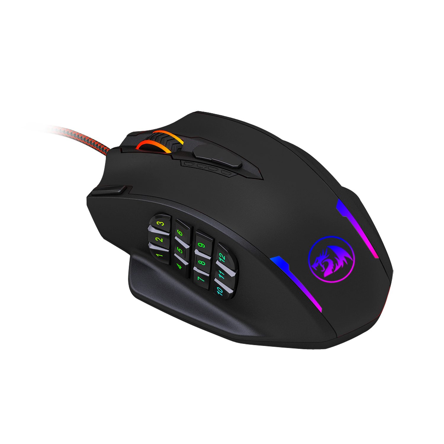 Redragon Impact 12400Dpi Mmo Gaming Mouse - Black 3 M908 3