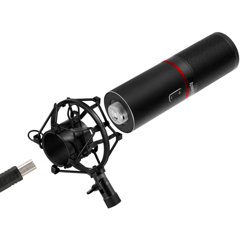 Redragon Blazar Cardioid Usb Gaming Mic And Tripod - Black 4 Rd Gm300 Wr 04