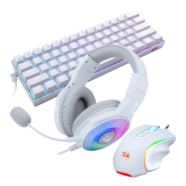 Redragon 3In1 Ms|Hs|Kb Wired Combo - White 3 Redragon 3In1 Ms|Hs|Kb Wired Combo - White