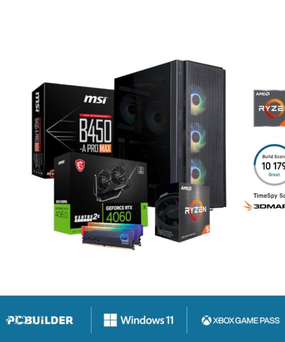 PCBuilder AMD Ryzen 5 5600X BARRICADE Windows 11 Gaming PC