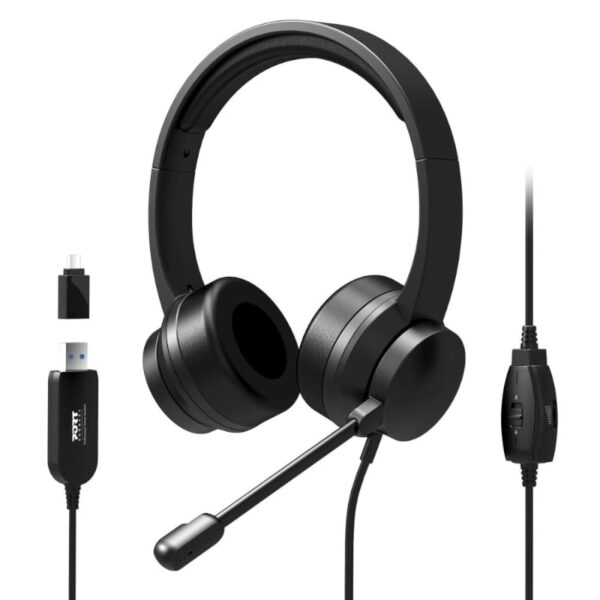 Port Stereo Headset With Mic Office Usb-Executive