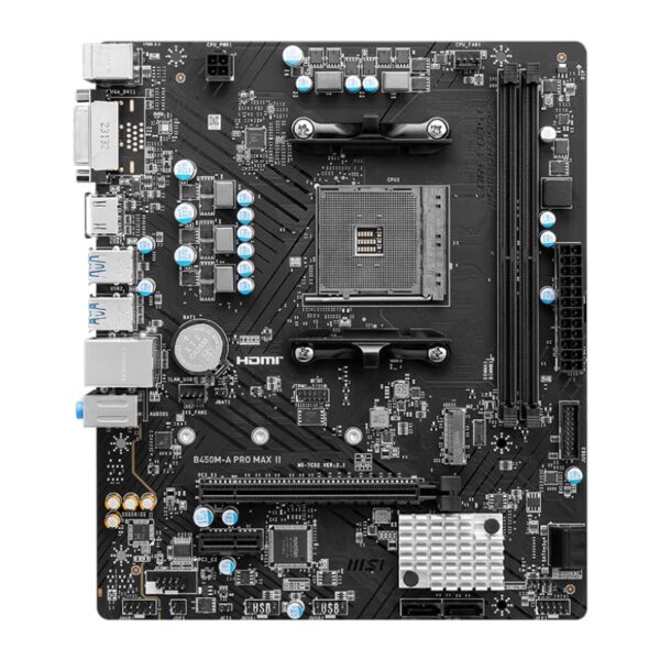 Msi B450M-Apro Max Ii Amd Am4 Matx Gaming Motherboard 2 B450M Apromaxii Wr 02