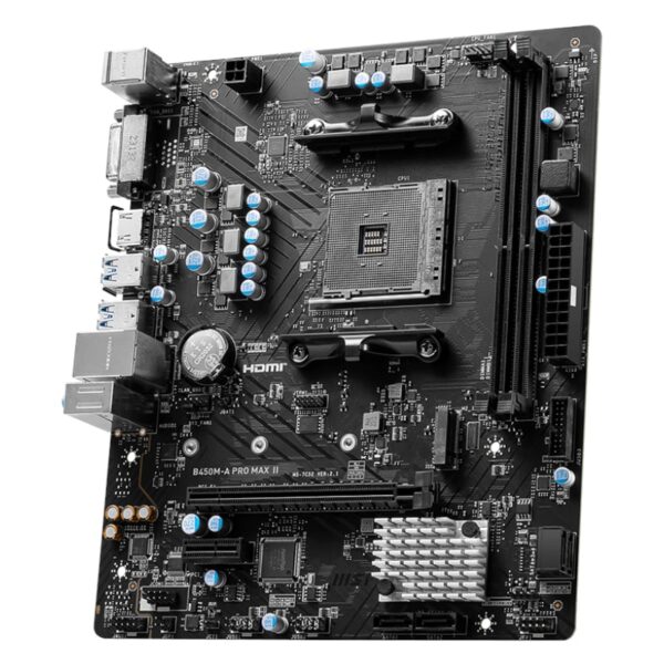 Msi B450M-Apro Max Ii Amd Am4 Matx Gaming Motherboard 3 B450M Apromaxii Wr 03