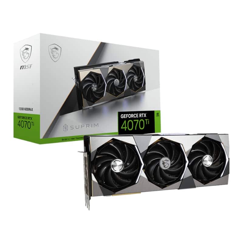 Msi Nvidia Geforce Rtx 4070Ti Suprim 12G Gddr6X 256-Bit Graphics Ca 1 Rtx4070Tisuprim12G Wr 01A