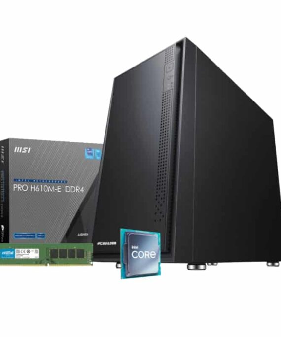 PCBuilder Intel i3-12100 OFFICE MASTER Core Windows 11 Pro Desktop PC