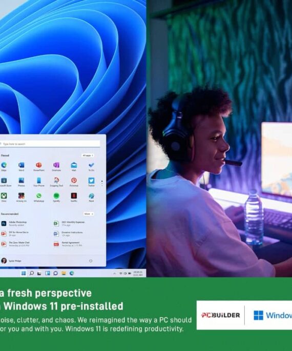 PCBuilder Intel i3-12100 OFFICE MASTER Core Windows 11 Pro Desktop PC