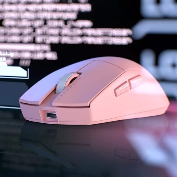 Redragon M916 Pro 1K 3-Mode Wireless Gaming Mouse - Pink