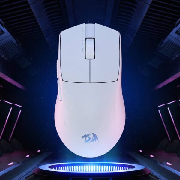 Redragon M916 Pro 1K 3-Mode Wireless Gaming Mouse - White