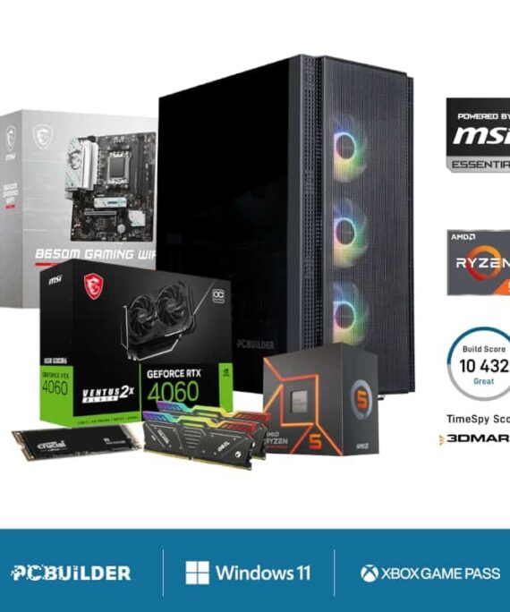 PCBuilder AMD Ryzen 5 7600 SPECIALIST Windows 11 Gaming PC