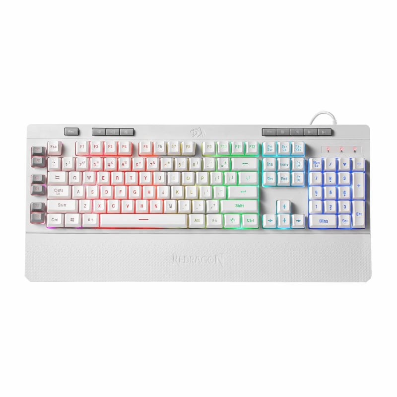 Redragon Shiva Membrane Keyboard - White 1 Rd K512W Rgb 1 Wr 01.Jpg