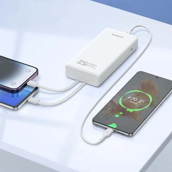 Romoss Prc20 20000Mah 22.5W Fast Charge Power Bank – White 4 Prc20 151 1133H Wr 04.Jpg