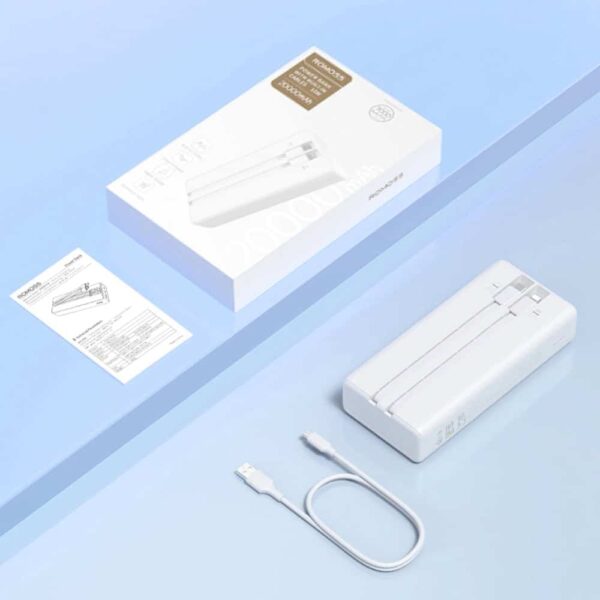 Romoss Prc20 20000Mah 22.5W Fast Charge Power Bank – White 5 Prc20 151 1133H Wr 01.Jpg