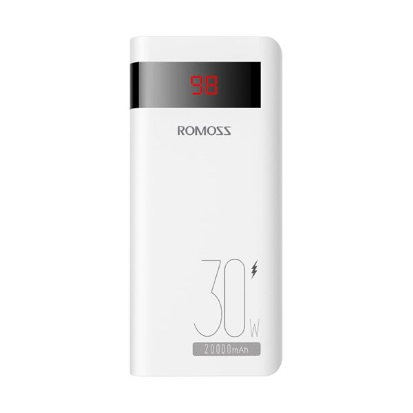 Romoss Sense 6Ps Pro 20000Mah 30W Fast Charge Power Bank - White 2 Psn20 191 1133H Wr 02.Jpg
