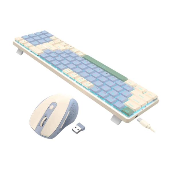 Redragon Bs8772 Wireless Keyboard And Mouse Combo - Cream/Blue 4 Rd Bs 8772Cb Wr 04.Jpg