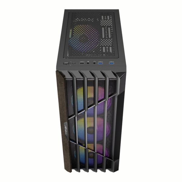 Antec Ax63 Wood Argb Atx Mid Tower Gaming Chassis - Black
