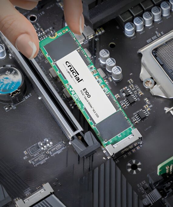 Crucial E100 480GB PCIe Gen4 2280 NVMe M.2 SSD