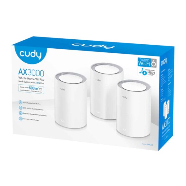 Cudy Ax3000 Wi-Fi 6 Mesh Kit 3 Pack - White