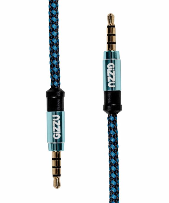 Gizzu 3.5mm AUX Cable 1.5m - Black/Blue