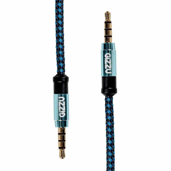 Gizzu 3.5Mm Aux Cable 1.5M - Black/Blue