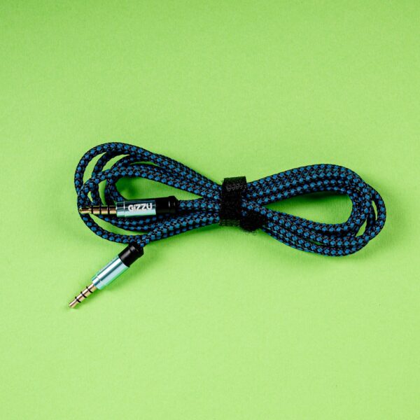 Gizzu 3.5Mm Aux Cable 1.5M - Black/Blue