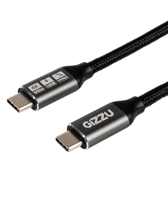 GIZZU GCPCC10010G 02 100W 10Gbps Type C 2m Cable ANGLED 9144 Edit 1500x1500 1.jpg