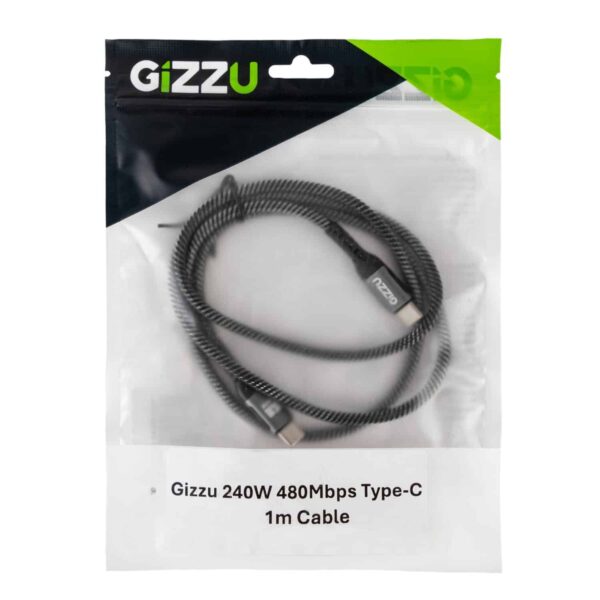 Gizzu 240W 480Mbps Type-C 2M Cable