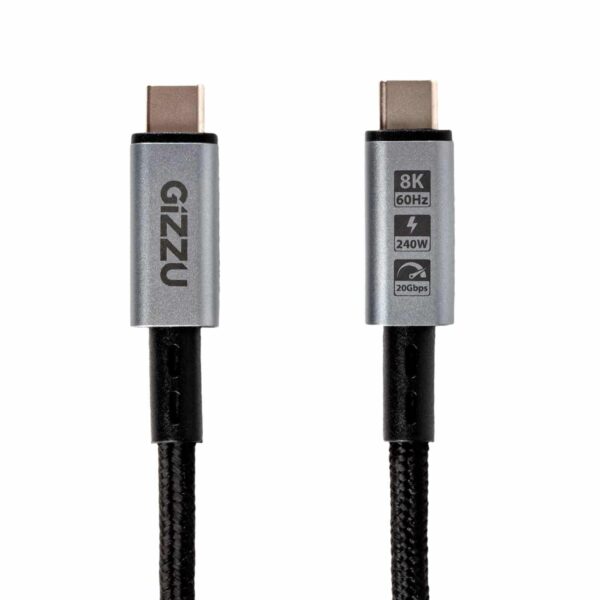 Gizzu Gcpcc24020G 01 240W 20Gbps Type C 1M Cable Top 9121 Edit 1500X1500 1.Jpg