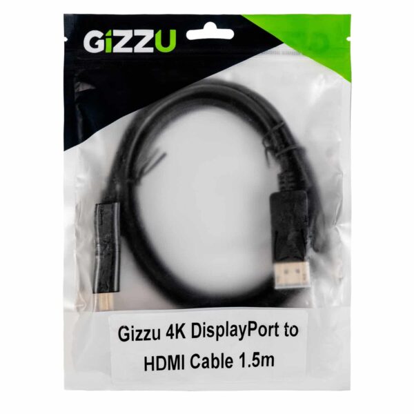 Gizzu 4K60Hz Displayport To Hdmi Cable 1.5M 4 Gizzu 4K60Hz Displayport To Hdmi Cable 1.5M Wr 04.Jpg