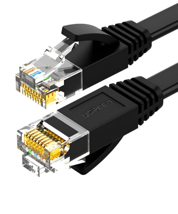 UGREEN NW102 Cat6 U/UTP Flat Ethernet Cable 20m - Black