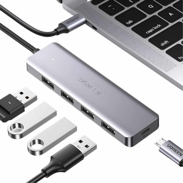 Ugreen Cm219-70336 4-In-1 Hub | Usb 3.0 | Type-C - Silver