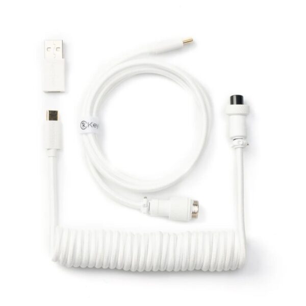 Keychron Coiled Aviator White Cable 2 Keychron Coiled Aviator White Cable