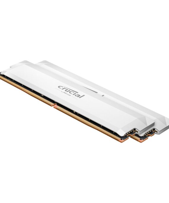 Crucial Pro DDR5 6000MHz 32GB Overclocking Memory Kit – White