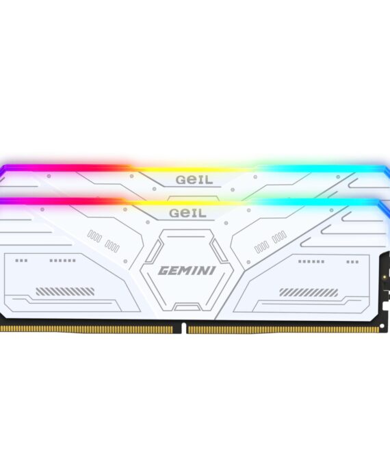 GeiL Gemini RGB 32GB KIT(2X16GB) 6000MHz DDR5 Desktop Gaming Memory - White
