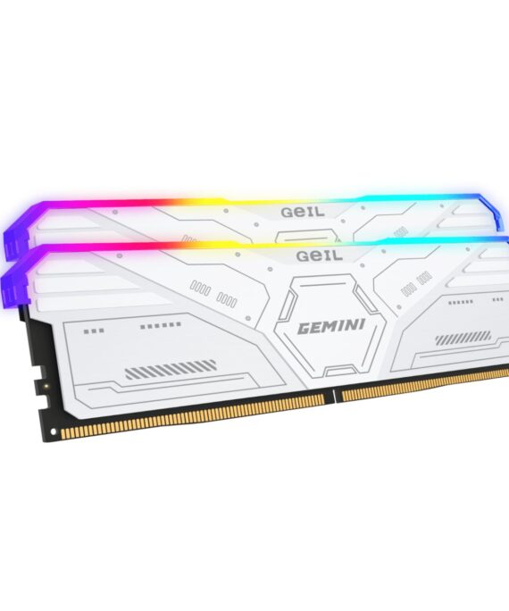 GeiL Gemini RGB 32GB KIT(2X16GB) 6000MHz DDR5 Desktop Gaming Memory - White