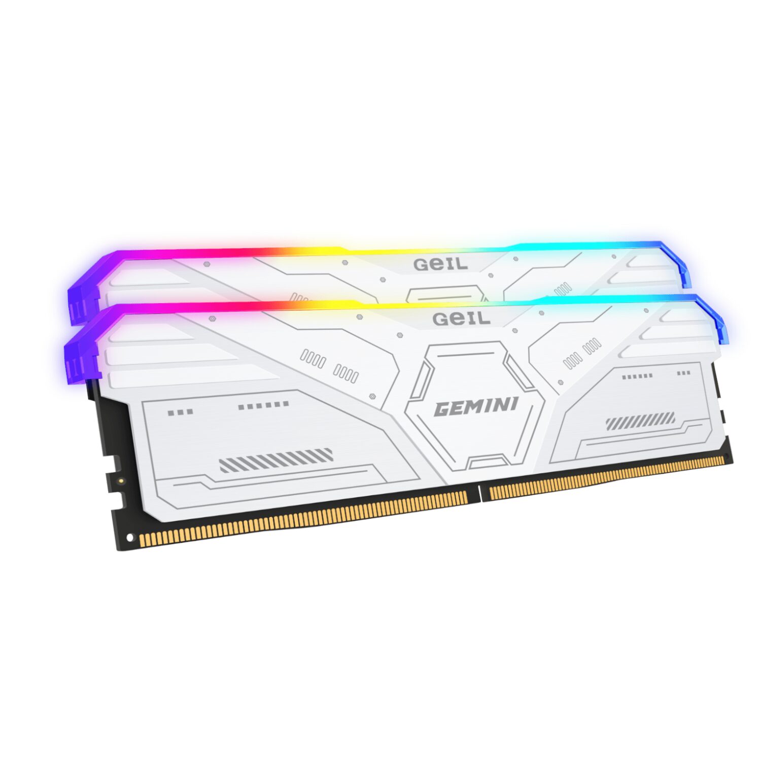Geil Gemini Rgb 64Gb Kit(2X32Gb) 6000Mhz Ddr5 Desktop Gaming Memory - White 1 Gamsw532Gb6000C38Bdc Wr 02.Jpg