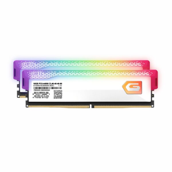 Geil Orion 32Gb Kit(2X16Gb) 6000Mhz Rgb Ddr5 Ram - White