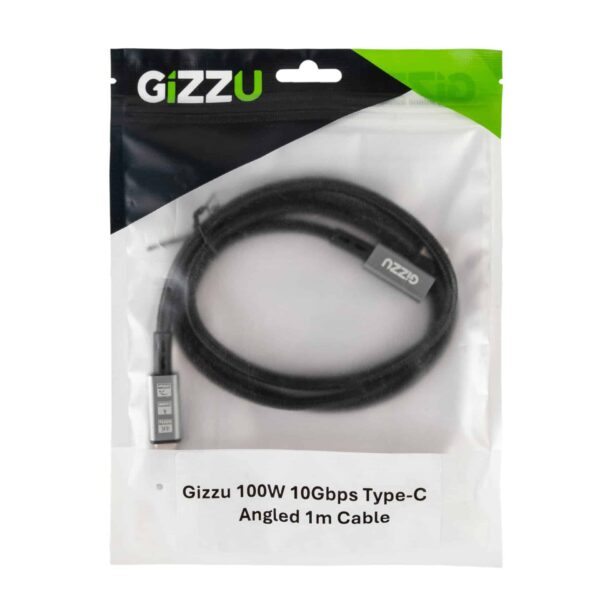 Gizzu Gcpcc10010G90 01 100W 10Gbps Type C Angled 1M Cable Packaging 9150 Edit 2500X2500.Jpg