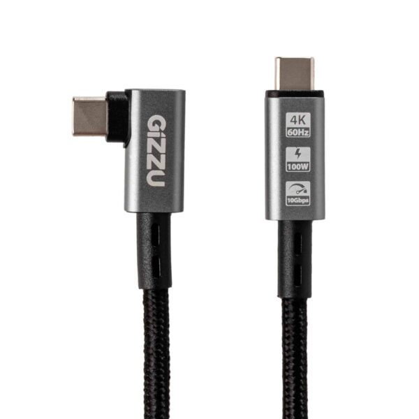 Gizzu Gcpcc10010G90 01 100W 10Gbps Type C Angled 1M Cable Top 9153 Edit 2500X2500.Jpg