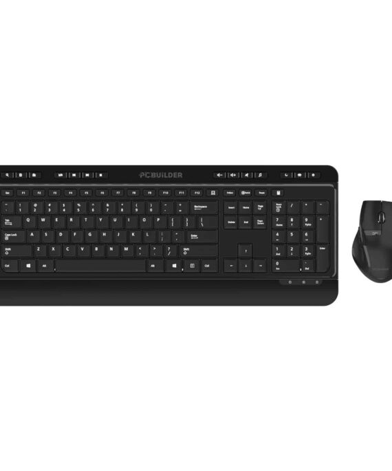 PCBuilder ALPHA Silent Wireless Keyboard and Mouse Combo