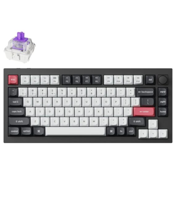 Keychron Q1H-M1 QMK Wireless Custom Keyboard - Black