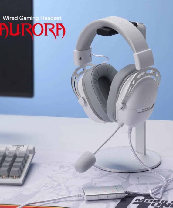 REDRAGON Over-Ear AURORA Gaming Headset - White
