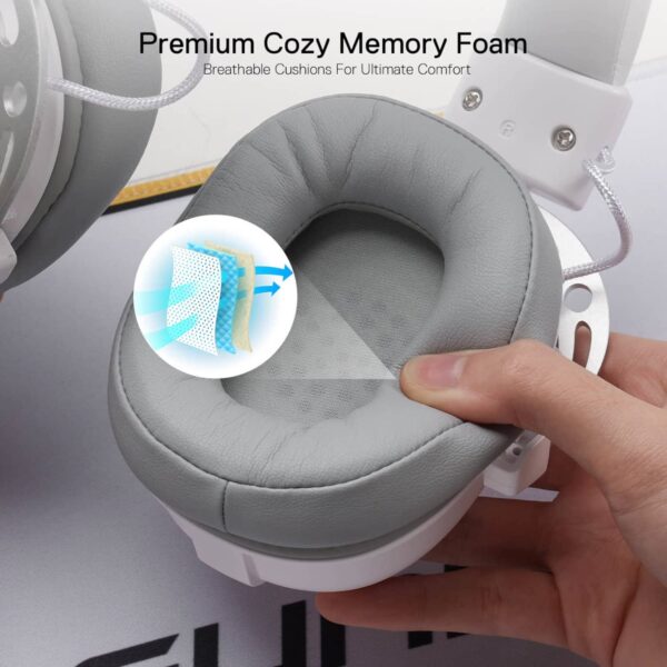 Redragon Over-Ear Aurora Gaming Headset - White