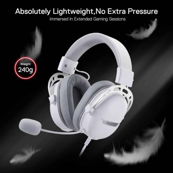 Redragon Over-Ear Aurora Gaming Headset - White