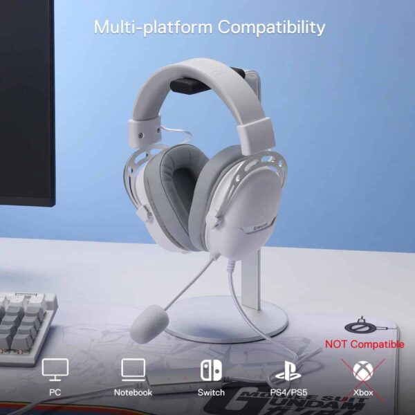 Redragon Over-Ear Aurora Gaming Headset - White